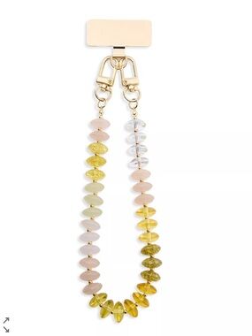 Beaded phone wristlet strap BEADED BAG CHARM